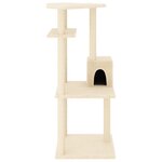 vidaXL Arbre à chat avec griffoirs en sisal crème 123 cm