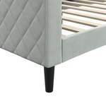 vidaXL Lit de repos sans matelas gris clair 90x190 cm velours