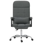 vidaXL Fauteuil de massage inclinable de bureau Gris foncé Tissu