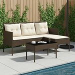 vidaXL Ensemble de canapé de jardin avec coussin 2 Pièces polyrotin