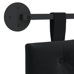 vidaXL Tête de lit suspendue Avec lumière LED Noir Velours