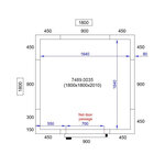 Chambre froide négative avec groupe négatif - hauteur 2010 mm - combisteel -  - acier inoxydable1800 x 1800 x2010mm