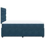 vidaXL Sommier à lattes de lit et matelas bleu foncé 120x190cm velours