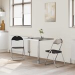 vidaXL Chaise pliante 2 Pièces Noir et gris 48 x 43 5 x 81 cm Simili cuir