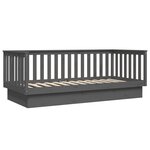 vidaXL Lit de jour sans matelas gris 80x200 cm bois de pin massif