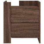 vidaXL Table de chevet chêne marron 45x50x50 cm bois d’ingénierie