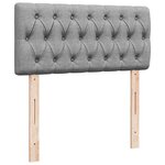 vidaXL Cadre de lit ottoman avec matelas gris clair 80x200 cm tissu