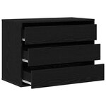 vidaXL Commode Chêne noir 80 x 41 x 58 cm Bois d'ingénierie