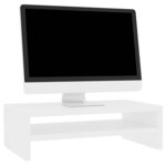 vidaXL Support de moniteur Blanc 42 x 24 x 13 cm Bois d'ingénierie