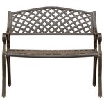 vidaXL Banc de jardin 102 cm aluminium coulé bronze