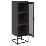 vidaXL Buffet haut noir 36x39x123 cm acier laminé à froid