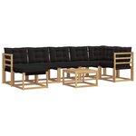 vidaXL Ensemble de canapés d'extérieur 8 pc Blanc et noir