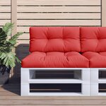 vidaXL Coussin de palette rouge 80x40x10 cm tissu
