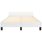 vidaXL Cadre de lit sans matelas blanc 120x190 cm similicuir