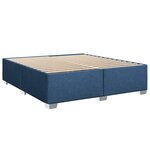 vidaXL Sommier à lattes de lit avec matelas Bleu 200x200 cm Tissu