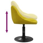 vidaXL Tabouret de bar Jaune moutarde Velours