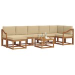 vidaXL Ensemble de canapés d'extérieur 8 Pièces Naturel et Beige