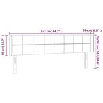 vidaXL Tête de lit avec oreilles Rose 163x16x78/88 cm Velours