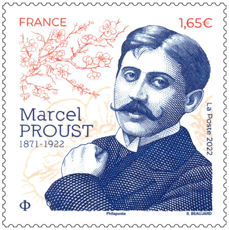 Timbre - Marcel Proust (1871-1922) - Lettre prioritaire - International