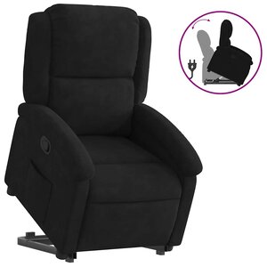 vidaXL Fauteuil inclinable Noir Velours