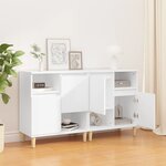 vidaXL Buffets 2 Pièces blanc 60x35x70 cm bois d'ingénierie