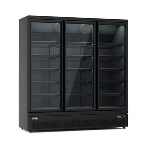 Vitrine réfrigérée murale positive noire - de 2 à 4 portes - combisteel - r290 - acier1880 mm1000 2508x710x1997mm