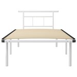 vidaXL Cadre de lit sans matelas blanc métal 100x200 cm
