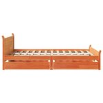 vidaXL Cadre de lit sans matelas cire marron 120x190cm bois pin massif