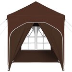 vidaXL Tente de fête pop-up 192 x 192 x 245 cm Marron