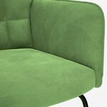vidaXL Chaise à bascule Vert clair Velours