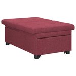 vidaXL Canapé-Lit Rouge 194 x 67 x 37 cm tissu
