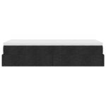 vidaXL Cadre de lit ottoman avec matelas noir 100x200cm tissu