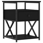 vidaXL Tables de chevet 2 Pièces noir 40x42x55 cm bois d’ingénierie