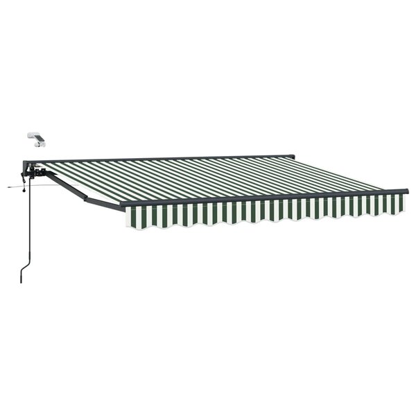 vidaXL Auvent rétractable électrique Vert Blanc Anthracite 3 x 2 5 m