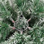 vidaXL Sapin de Noël artificiel à charnières avec neige floquée 210 cm