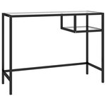 vidaXL Bureau d'ordinateur Transparent 100x36x74 cm Verre
