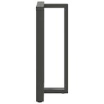 vidaXL Pieds de table de bar en T  2 pièces  anthracite  60 x 35 x (100-101) cm  acier