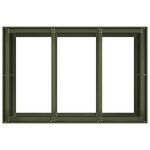 vidaXL Jardinière vert olive 120x80x80 cm acier