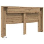 vidaXL Cabinet de Tête de Lit avec LED Chêne artisan Bois d'ingénierie