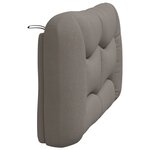 vidaXL Coussin de tête de lit taupe 120 cm tissu