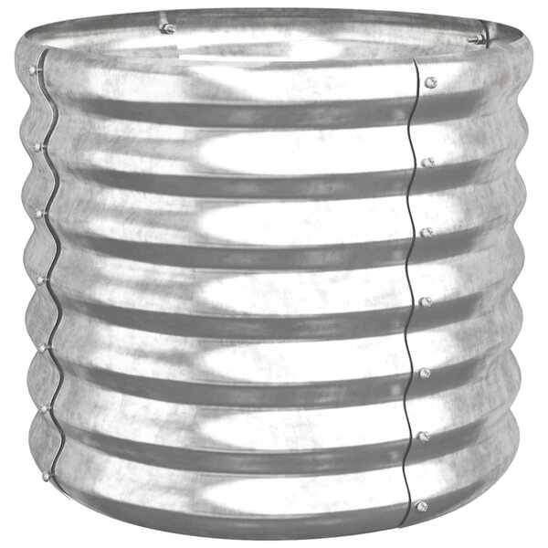 vidaXL Jardinière de jardin Acier enduit de poudre 40x40x36 cm Argenté
