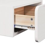 vidaXL Table de chevet Blanc 39 x 34 x 16 5 cm Bois massif en pin
