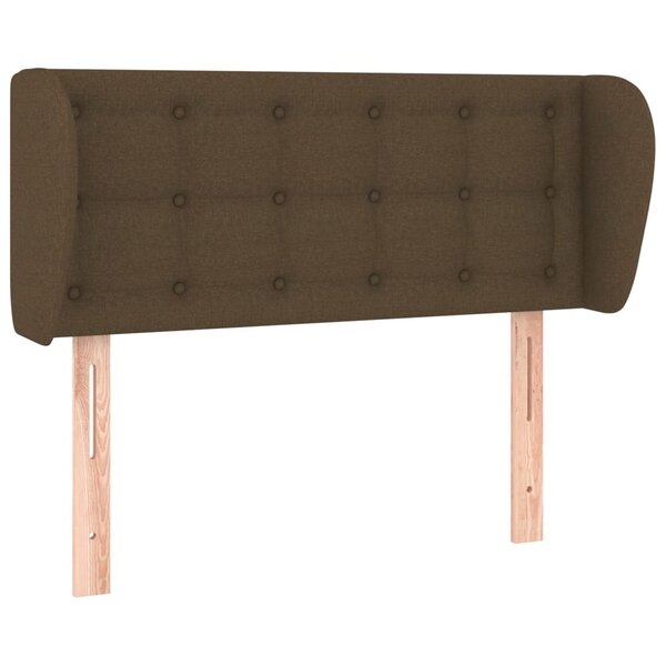 vidaXL Tête de lit avec oreilles Marron Foncé 83x23x78/88 cm Tissu