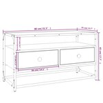 vidaXL Meuble TV chêne fumé 80x35x45 cm bois d'ingénierie