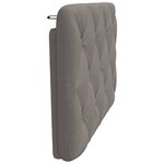 vidaXL Coussin de tête de lit taupe 90 cm tissu