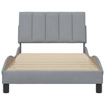 vidaXL Cadre de lit sans matelas Hanko gris clair 100x200 cm tissu
