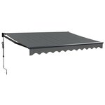 vidaXL Auvent rétractable automatique anthracite 3x2 5 m