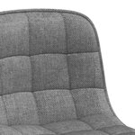 Vidaxl chaises pivotantes à manger lot de 6 gris clair tissu