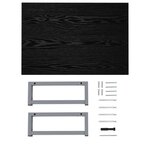 vidaXL Meuble de salle de bain Noir 60x40x16 3 cm