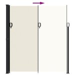 vidaXL Auvent latéral rétractable crème 220x300 cm